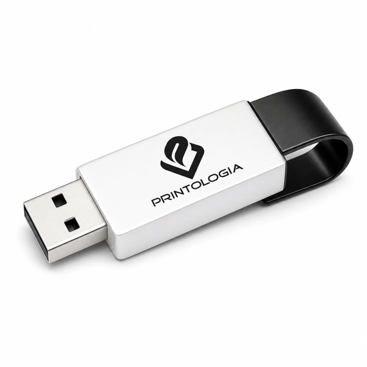 Memoria USB personalizada con el logo de Printología